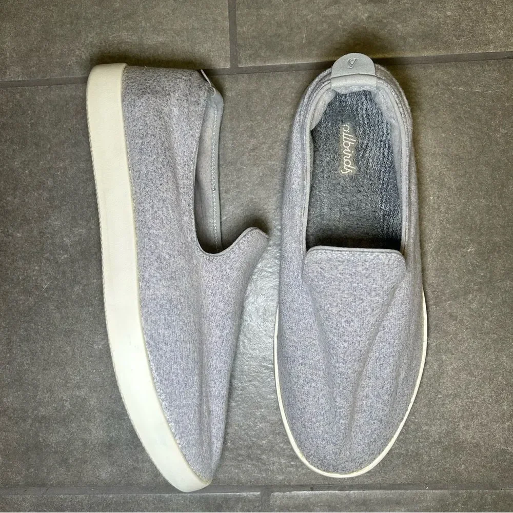 Allbirds Wool Loungers Gray Slip On Casual Sneakers Women’s Shoe Size 10